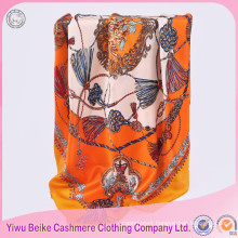 Best selling custom design printing real silk scarf in many style